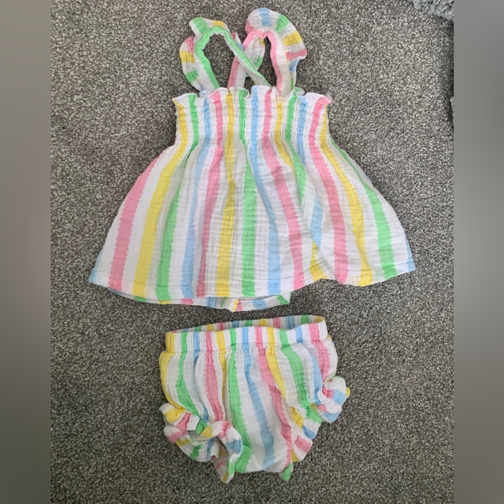 Colorful Striped Baby Outfit